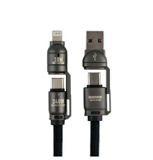 Кабель USB Remax C1 (A+C-C+L) 1.2M 240W Колір Чорний 6954851249238 ma37764_3664727