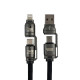 Кабель USB Remax C1 (A+C-C+L) 1.2M 240W Колір Чорний 6954851249238 ma37764_3664727