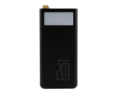 Універсальна Мобільна Батарея Power Bank Ridea RP-D20L Phoenix20 10W digital display + lamp 20000 mAh Колір Чорний 6902013350452 ma30305_3868582