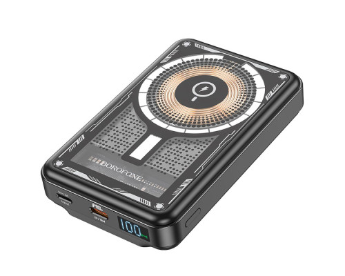 Універсальна Мобільна Батарея Power Bank Borofone BJ29 Discovery Edition PD20W magnetic wireless fast charging 10000mAh Колір Чорний 6974443388695 ma34001_3325295