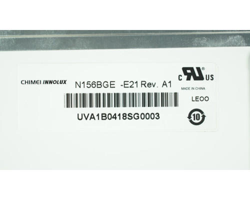 Матриця 15.6 N156BGE-E21 (1366*768, 30pin(eDP) LED, NORMAL, глянцева, роз'єм ліворуч знизу) для ноутбука NBB-37059