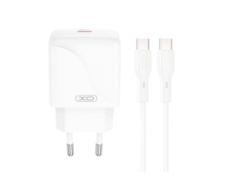 Зарядний пристрій XO L141 20W 3A USB-C з кабелем C-C white PLS-00-00146611