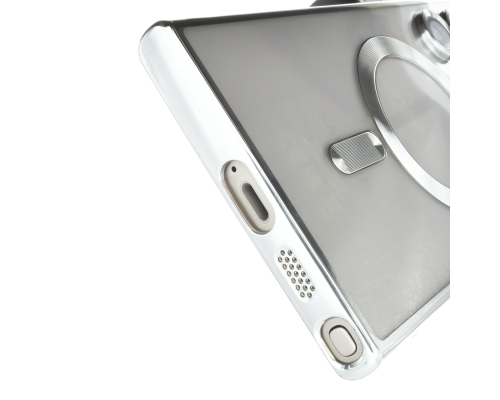 Чохол Fashion Case with MagSafe Full Camera Samsung S908 Galaxy S22 Ultra silver PLS-00-00120132