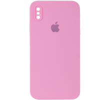 Чохол Silicone Case Квадратні Борти Full Camera iPhone XS Max light pink PLS-00-00104030
