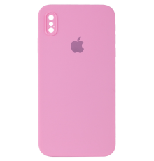 Чохол Silicone Case Квадратні Борти Full Camera iPhone XS Max light pink PLS-00-00104030