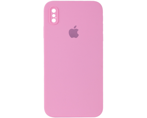 Чохол Silicone Case Квадратні Борти Full Camera iPhone XS Max light pink PLS-00-00104030