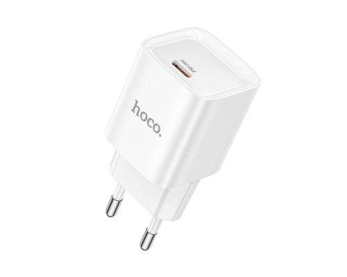 Зарядний пристрій Hoco C146A 20W 3A USB-C white PLS-00-00141166