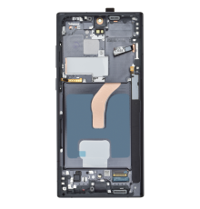 Дисплей Samsung S908 Galaxy S22 Ultra з сенсором та рамкою black (Original Refurbished) PLS-00-00105124