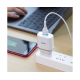 Зарядний пристрій Hoco C12Q 18W 3A 1USB-A з кабелем Micro USB white PLS-00-00115681
