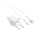 Зарядний пристрій Hoco C12Q 18W 3A 1USB-A з кабелем Micro USB white PLS-00-00115681