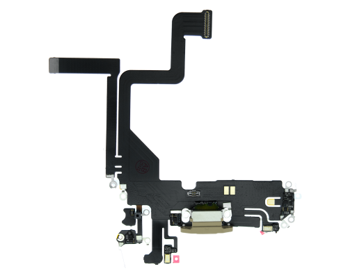 Шлейф iPhone 14 Pro з роз'ємом зарядки gold (Original China) PLS-00-00107206