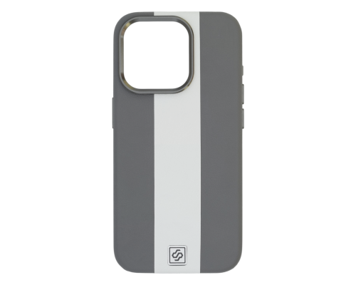 Чохол шкіряний Rally with Magnetic для iPhone 16 Pro Max gray white PLS-00-00164619