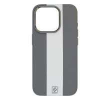 Чохол шкіряний Rally with Magnetic для iPhone 15 gray white PLS-00-00164588