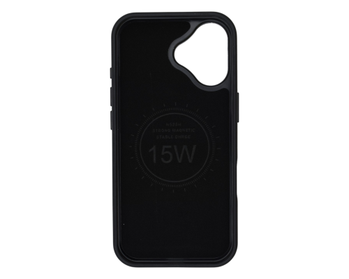 Чохол шкіряний Rally with Magnetic для iPhone 16 black white PLS-00-00164609
