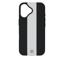 Чохол шкіряний Rally with Magnetic для iPhone 16 black white PLS-00-00164609