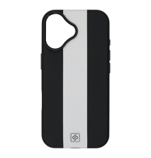 Чохол шкіряний Rally with Magnetic для iPhone 16 black white PLS-00-00164609