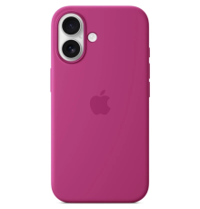 Чохол Silicone Case Full with MagSafe+Animation iPhone 16 Plus fuchsia PLS-00-00134927