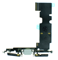 Шлейф iPhone 8 Plus з роз'ємом зарядки white (Original Used) PLS-00-00033888