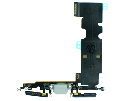 Шлейф iPhone 8 Plus з роз'ємом зарядки white (Original Used) PLS-00-00033888