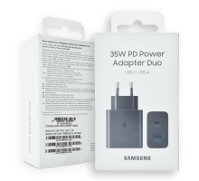 Зарядний пристрій Samsung 35W 3A 1USB-A+1USB-C EP-TA220NBEGEU retail packing (Original) black PLS-00-00120049