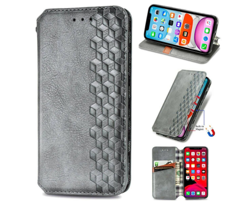 Чохол-книжка Leather Cubic Samsung A055 Galaxy A05 gray PLS-00-00131626