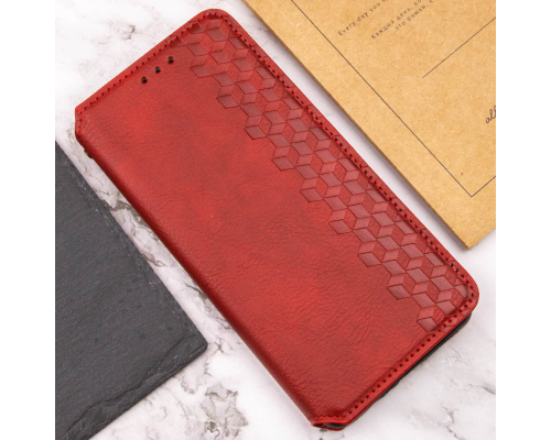 Чохол-книжка Leather Cubic Xiaomi Redmi Note 13 Pro 5G red PLS-00-00131705