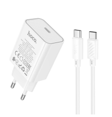Зарядний пристрій Hoco C143A 20W 3A USB-C з кабелем Type-C white PLS-00-00145465