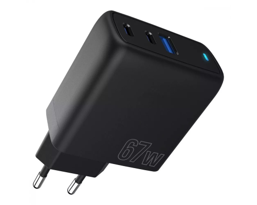 Зарядний пристрій Proove Shot GaN 67W 3A 1USB-A+2USB-C black PLS-00-00133928