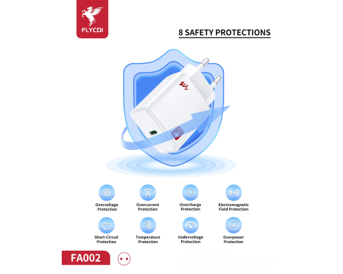 Зарядний пристрій FLYCDI FA-002 12W 2,4A USB-C white PLS-00-00133863