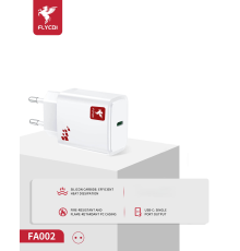 Зарядний пристрій FLYCDI FA-002 12W 2,4A USB-C white PLS-00-00133863