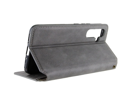 Чохол-книжка Leather Cubic Samsung A576 Galaxy A57 gray PLS-00-00162921