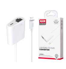 Перехідник XO GB009 Lighting to RJ45 white PLS-00-00145811