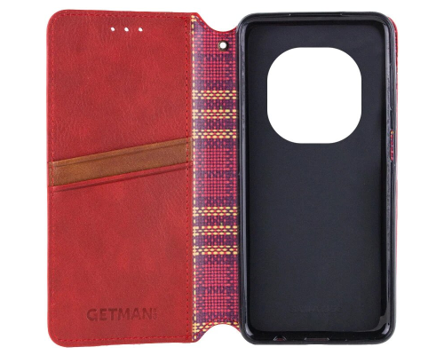 Чохол-книжка Leather Cubic Xiaomi Redmi Note 14 Pro 4G red PLS-00-00163105