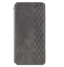 Чохол-книжка Leather Cubic Xiaomi Redmi Note 14 Pro 4G gray PLS-00-00163106