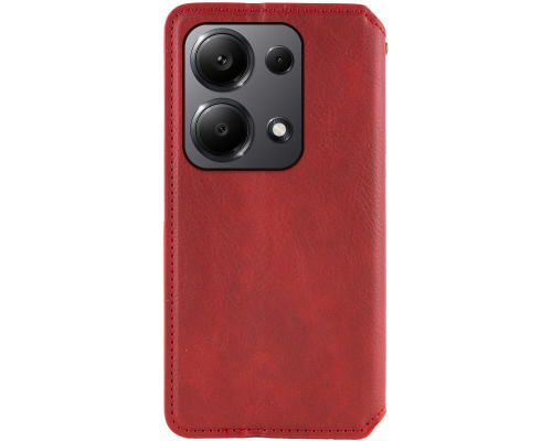 Чохол-книжка Leather Cubic Xiaomi Redmi Note 13 5G red PLS-00-00163086