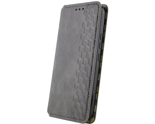 Чохол-книжка Leather Cubic Xiaomi Redmi Note 14 Pro 4G gray PLS-00-00163106