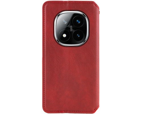 Чохол-книжка Leather Cubic Xiaomi Redmi Note 14 Pro 4G red PLS-00-00163105