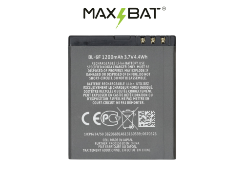 Акумулятор для Nokia BL-6F (Max Bat) PLS-00-00153640