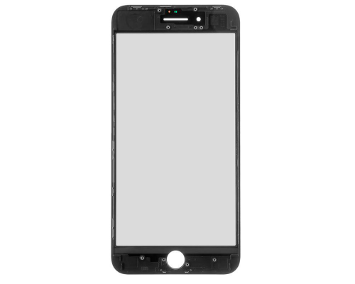 Скло дисплея iPhone 8 Plus з рамкою та OCA black (Original China) PLS-00-00021686