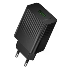 Зарядний пристрій Borofone BAS72A 18W 3A USB-A black PLS-00-00156101
