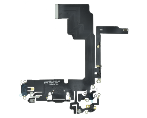 Шлейф iPhone 15 Pro з роз'ємом зарядки black titanium PLS-00-00112845