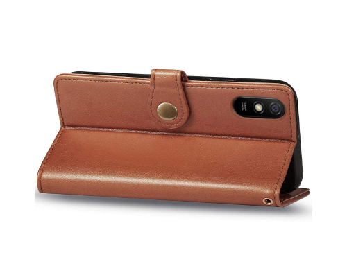 Чохол-книжка Leather GETMAN with card holder Xiaomi Redmi 9A brown PLS-00-00148292