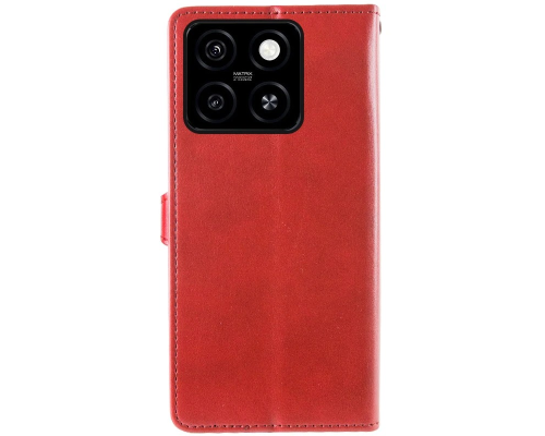 Чохол-книжка Leather GETMAN with card holder ZTE Blade A55 4G red PLS-00-00148430