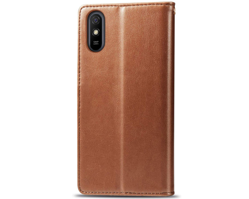 Чохол-книжка Leather GETMAN with card holder Xiaomi Redmi 9A brown PLS-00-00148292
