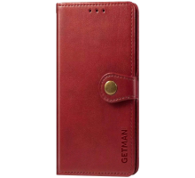 Чохол-книжка Leather GETMAN with card holder Samsung A075 Galaxy A07 red PLS-00-00148233
