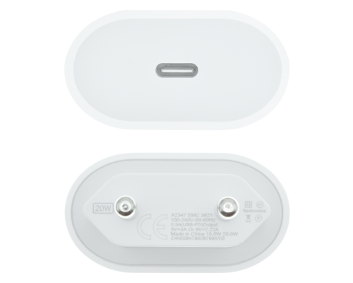 Зарядний пристрій Apple 20W 1USB-C (NO LOGO) white PLS-00-00114809