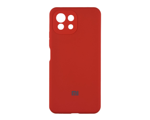 Чохол Silicone Cover Full Camera Xiaomi Mi 11 Lite red PLS-00-00112250