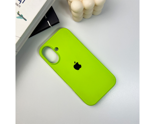Чохол Silicone Case Full Protective для iPhone 16 neon green PLS-00-00130524