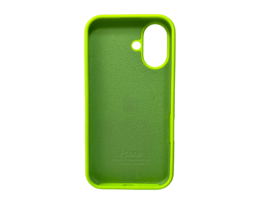 Чохол Silicone Case Full Protective для iPhone 16 neon green PLS-00-00130524