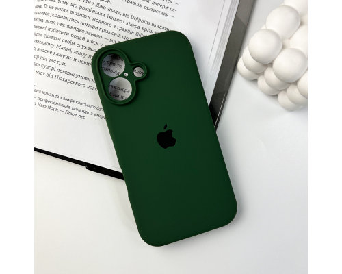 Чохол Silicone Case Full Camera Protective для iPhone 16 atrovirens PLS-00-00130769